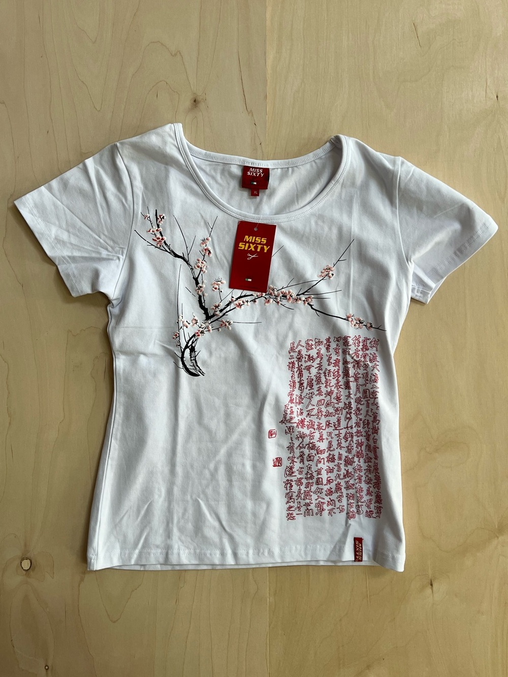Miss Sixty White Cherry Blossom Tee